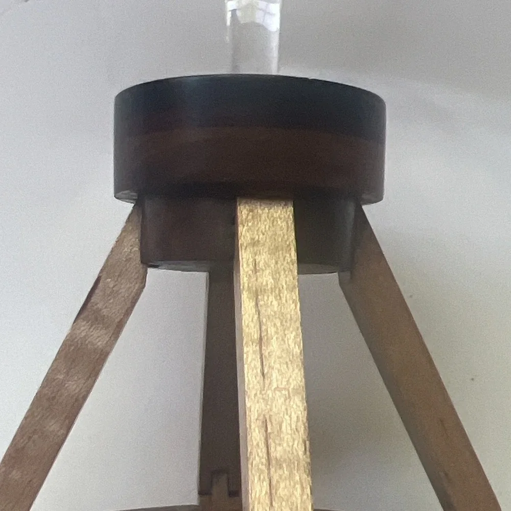 Unique Handmade Oak Maple Ebony Purple Heart Wood Wine‎ Glass New Gift
